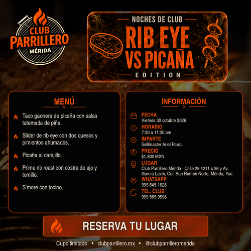 Noche de Club: Rib Eye vs Picaña Edition | 30 Octubre