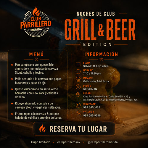 Noche de Club: Grill & Beer Edition | 11 julio