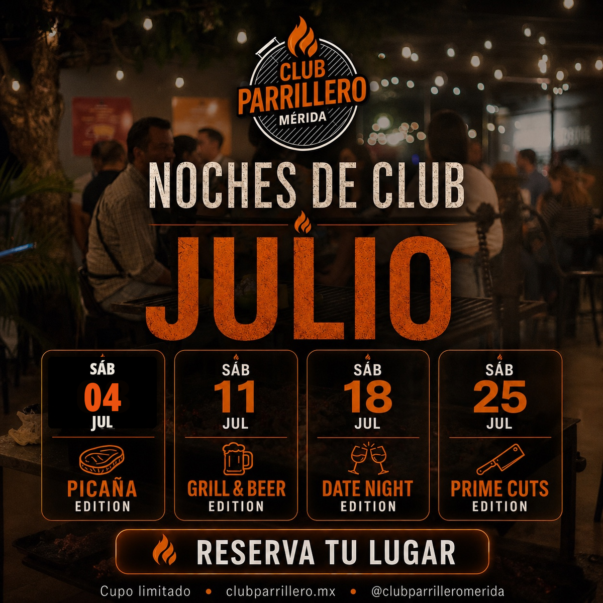 Julio se prende en Club Parrillero